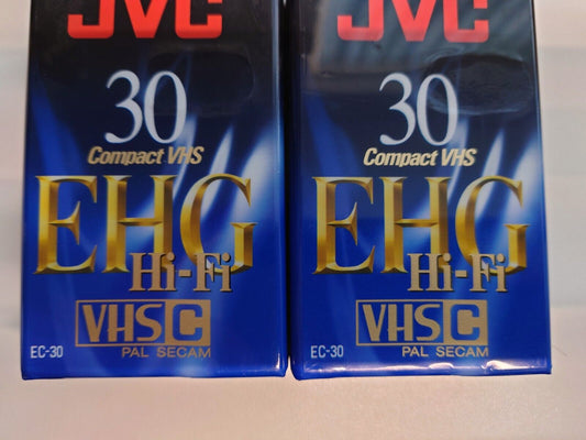 2er-Pack JVC VHS C EC 30 EHG SP 30min LP 60 min SX PRO S-XG EHG