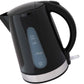 Wasserkocher 1,7 Liter Edelstahl schwarz 2200 Watt