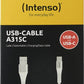 Intenso Ladekabel A315C Nylon USB A USBC 1,5 m Datenkabel