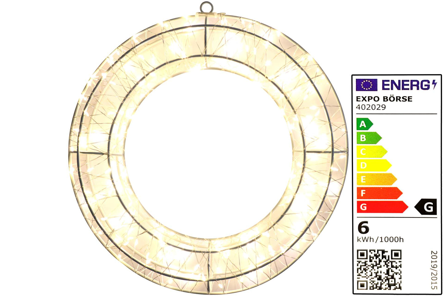 LED Lichtkranz auf Metallgestell 200-700 LEDs Ø 30-38 cm Türkranz Deko Kranz Timer