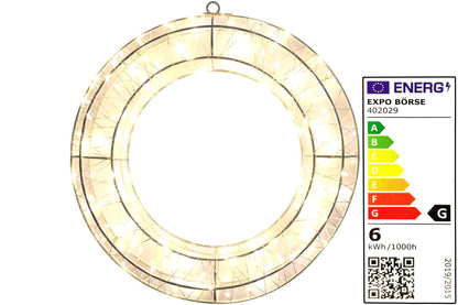 LED Lichtkranz auf Metallgestell 200-700 LEDs Ø 30-38 cm Türkranz Deko Kranz Timer