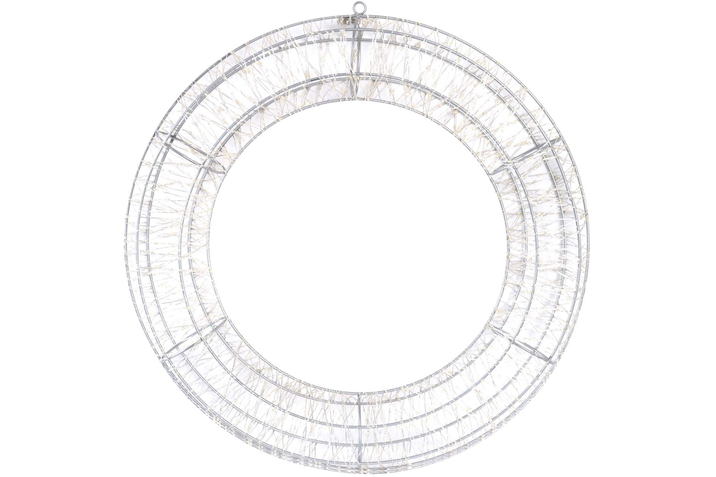 LED Lichtkranz auf Metallgestell 200-700 LEDs Ø 30-38 cm Türkranz Deko Kranz Timer