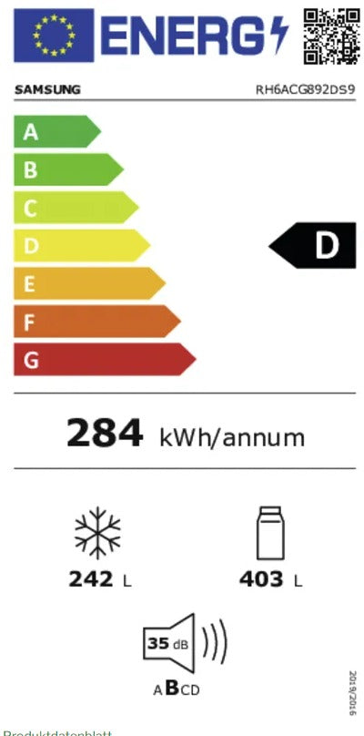 Samsung Side by Side Kühlen Gefrieren RH6ACG892DS9/EG