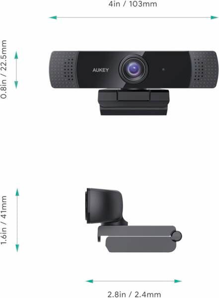 Aukey Webcam PC-LM1E Webcam 1080p Full HD