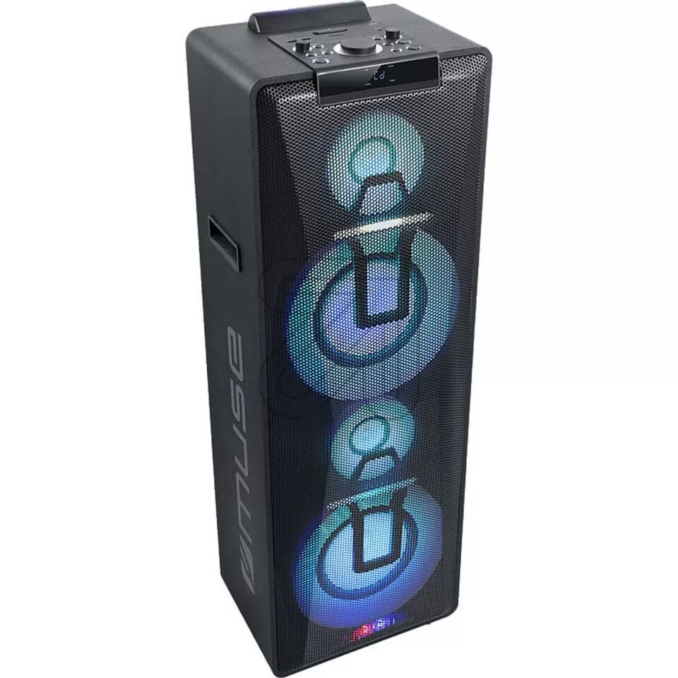 Bluetooth Partybox 1000W mit CD M-1990 DJ Lautsprecher LED Lichter Mikrofon