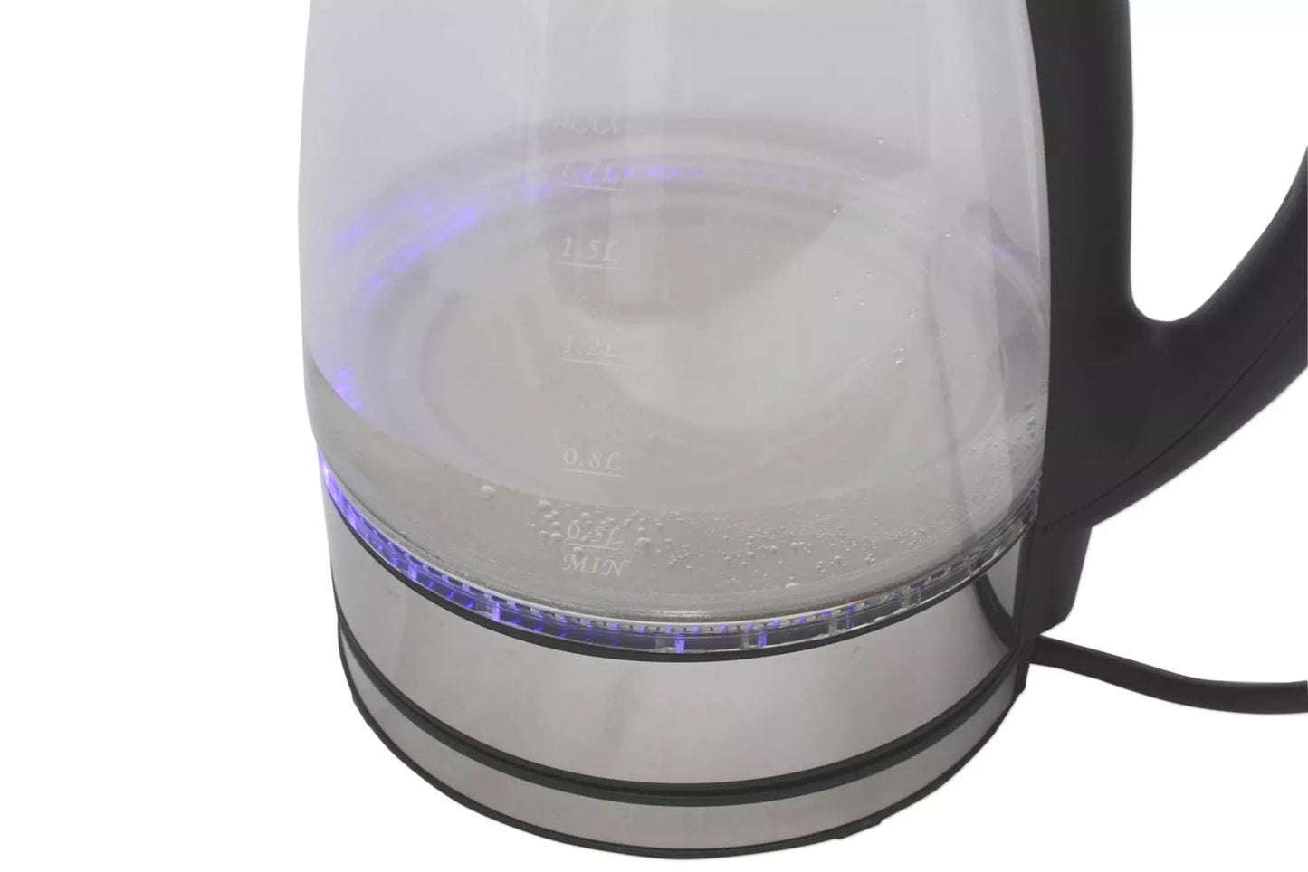 Edelstahl Glas Wasserkocher 1,7 L 2000 Watt mit LED Beleuchtung