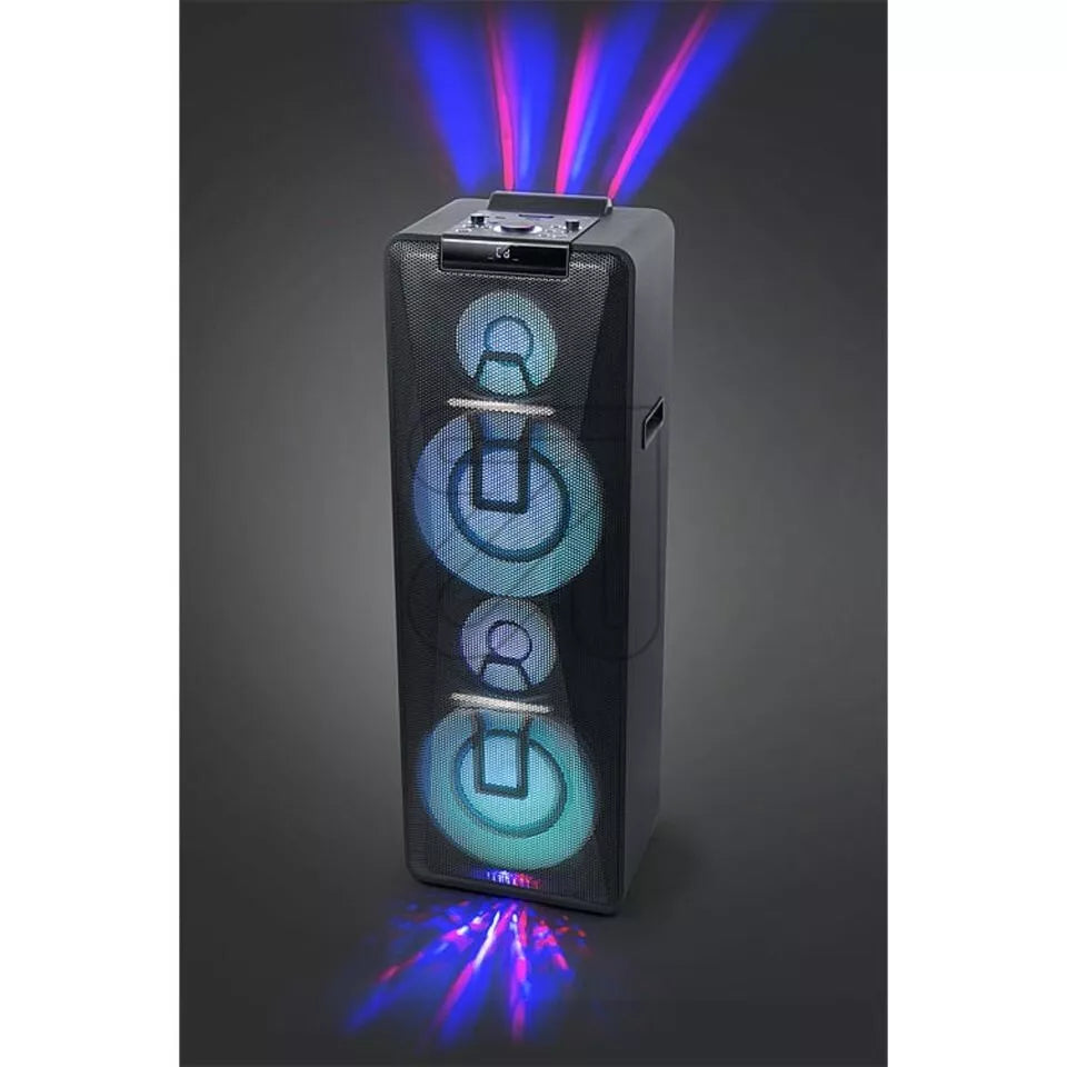 Bluetooth Partybox 1000W mit CD M-1990 DJ Lautsprecher LED Lichter Mikrofon